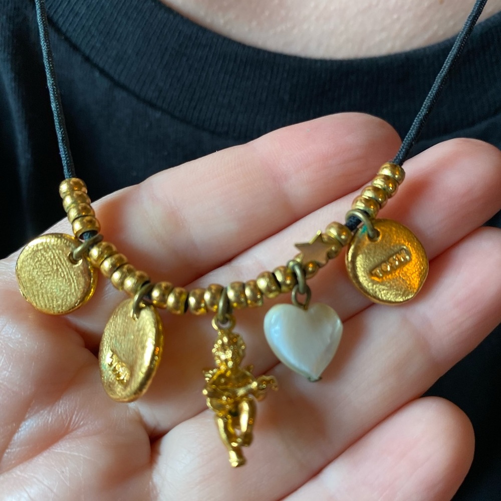 Tosh Leather Charm Necklace